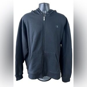 Men’s Champion Black Zip Hoodie XL Good Condition